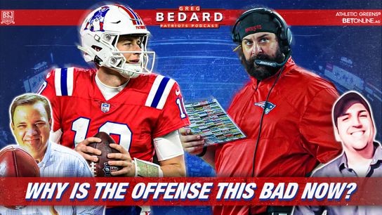 .@athleticgreens Podcast & Video: Bedard Patriots Pod - Pats don't compete with Bills; why offense is so bad taken at BSJ Headquarters (Bedard Columns)
